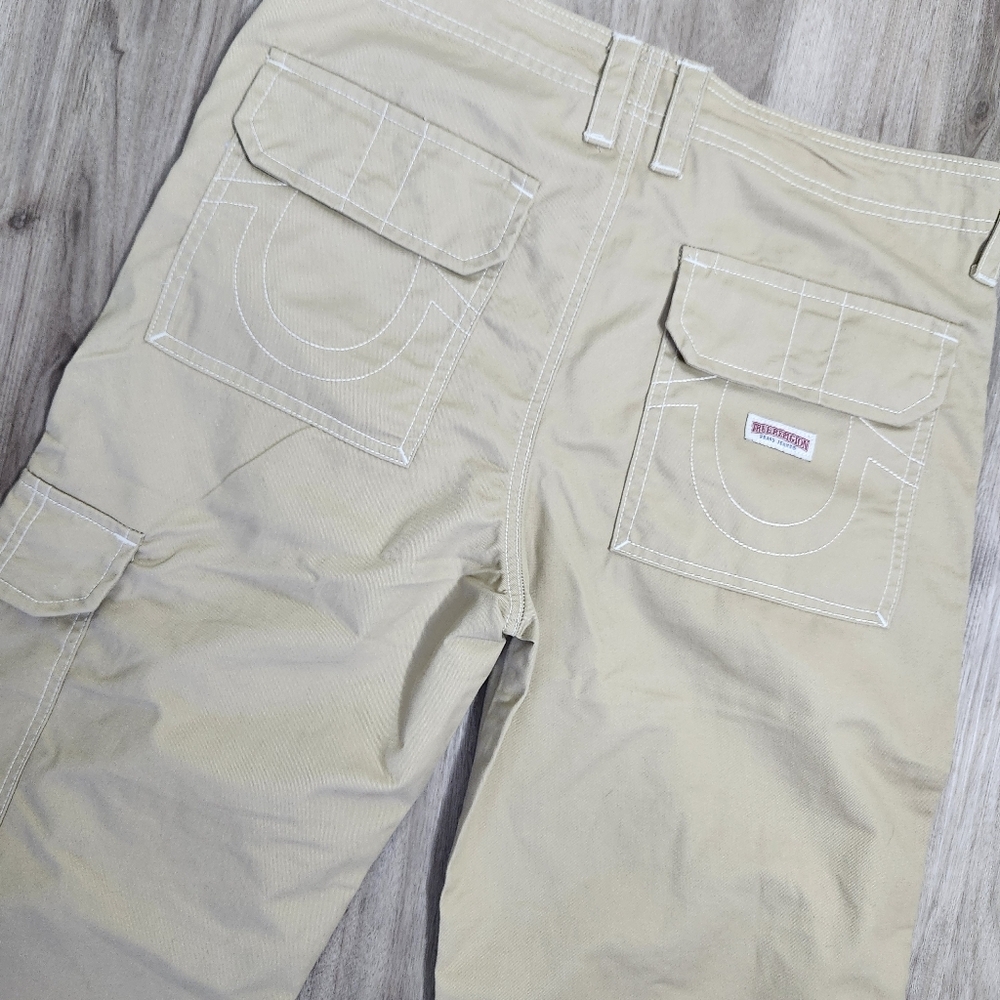 True Religion Bobbi Baggy Cargo Jogger Womens 30 Khaki Travertine - Picture 5 of 10